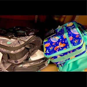 Two bookbags bundles with lunch bags